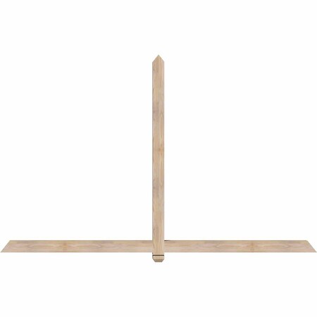 Ekena Millwork Eugene Smooth Timber Gable Bracket, Douglas Fir, 96"W x 60"H x 3 1/2"D x 3 1/2"F, 15/12 Pitch GBW096X60X0404EUG00SDF